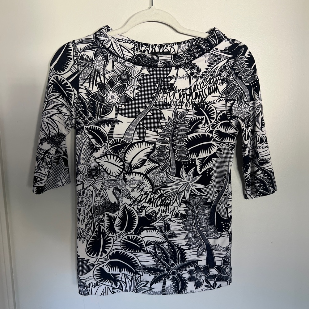 Marc Cain Langarm Top in Marine Print